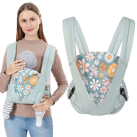 Yadala Baby Carrier, Ergonomic Blue Baby Carrier Wrap, 4-in-1 Front and Back Backpack up to 40 lbs