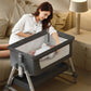 Laverner Baby Bassinets, 3 in 1 Bedside Bassinet Cribs, Easy Folding Portable Bedside Sleeper for Baby with Storage Bag