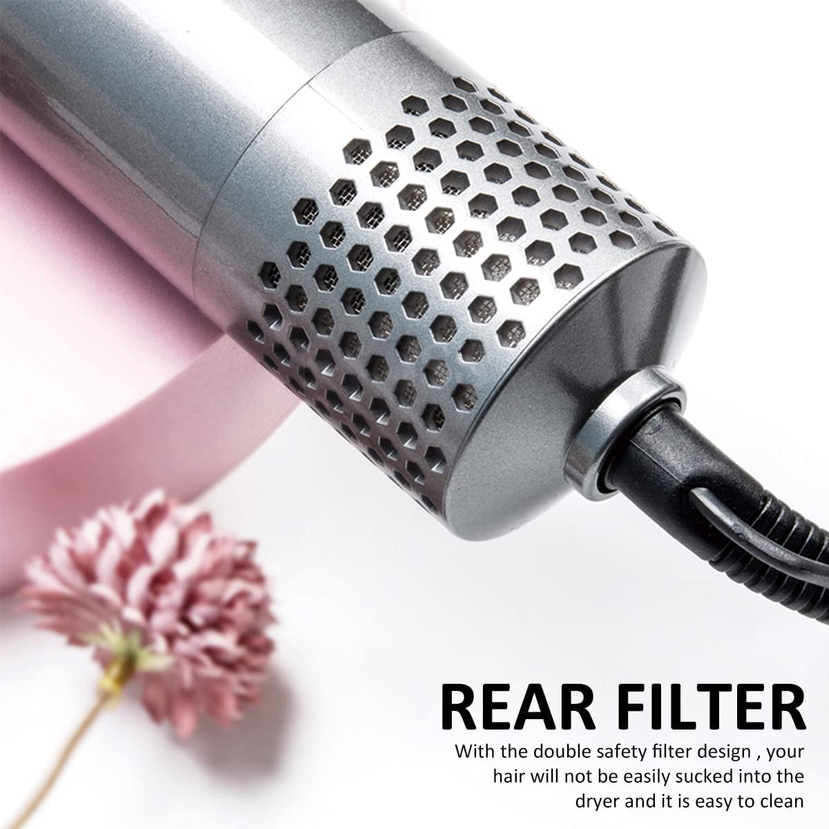 5 in 1 Hair Blower Brush with Hair Volumizer, Hot Air Brush, Scalp Massager, Curler and Straightener