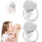 Double Breast Pumps,Yadala  Portable Electric Wearable Breast Pump - 24mm Light Grey(2Pcs)