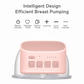 Yadala Wearable Ultra-Quiet Pain Free Breast Pump Electric Hands-Free Portable Breastfeeding Breastpump with 2 Mode & 5 Levels, 24mm-Pink
