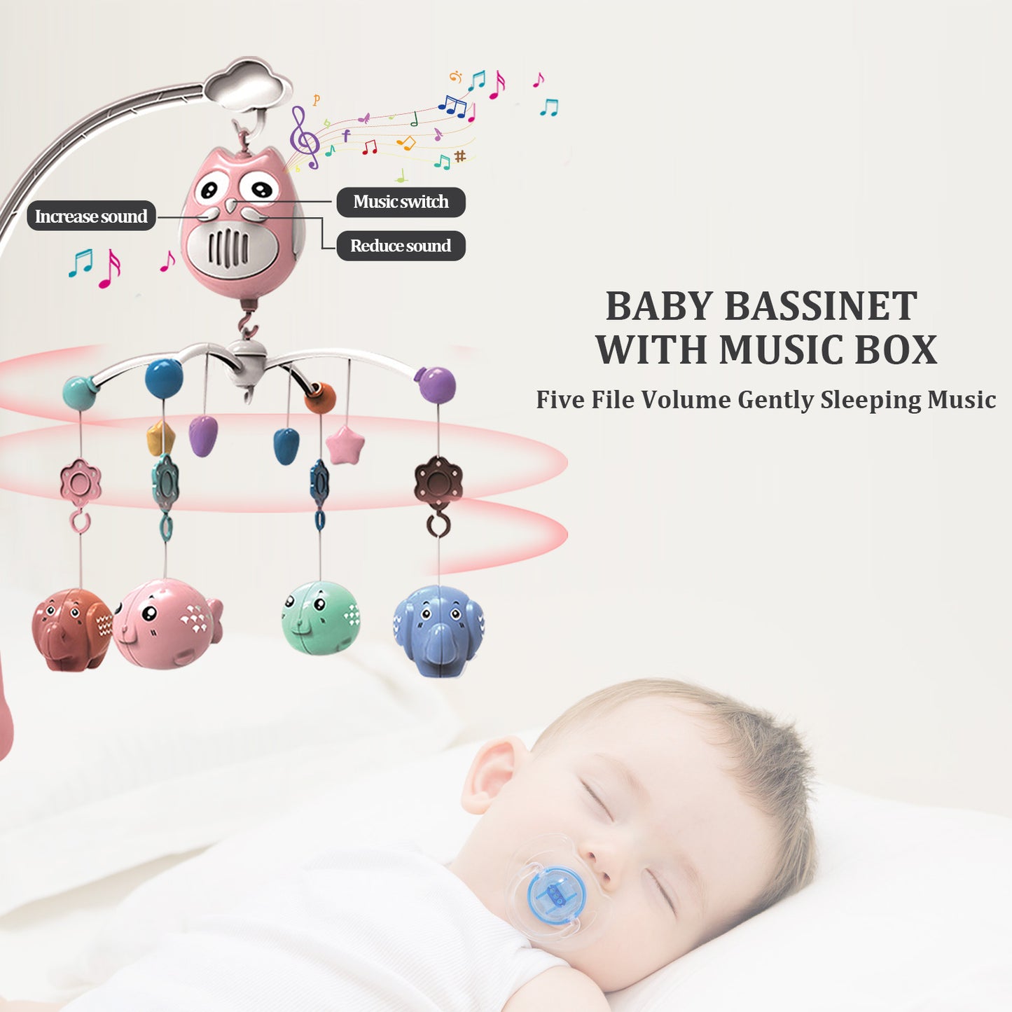 Bassinet for Babies, Zechiy 4 in 1 Portable Rocking Bassinet with Breathable Net and Harmless Mattress, Quick-Fold Crib for Newborn Girl Boy Infant, Purple