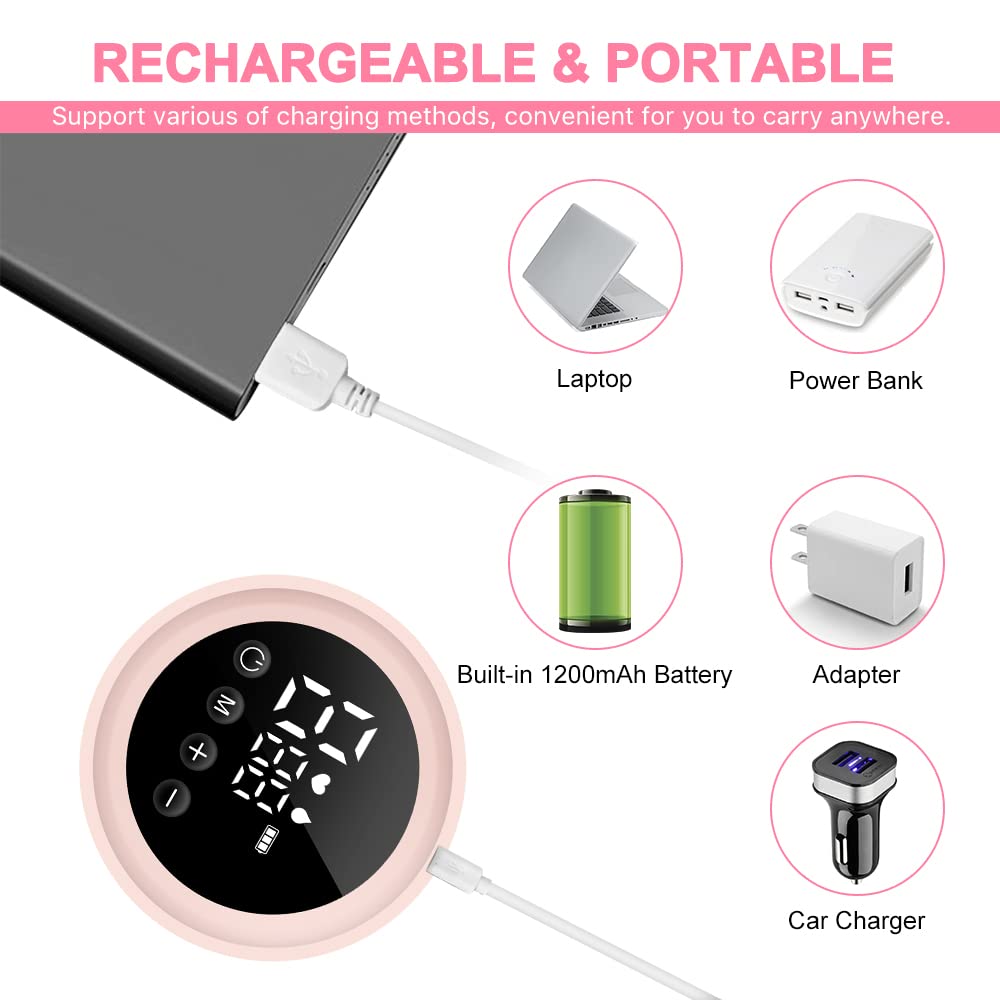 Double Electric Breast Pump, Portable Breast Pump, Rechargeable Breastfeeding Pump with LED Display 9 Speeds and 2 Modes