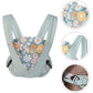 Yadala Baby Carrier, Ergonomic Blue Baby Carrier Wrap, 4-in-1 Front and Back Backpack up to 40 lbs