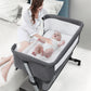 Baby Bassinet, 3 in 1 Bedside Sleeper Adjustable Bassinet Sleeper Portable Bedside Crib Easy to Assemble Bassinets for Newborn Infants, Gray