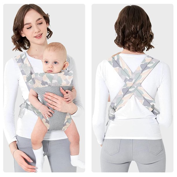Baby Carrier, 4-in-1 Colorful Baby Carrier, Front and Back Baby Sling with Adjustable Holder