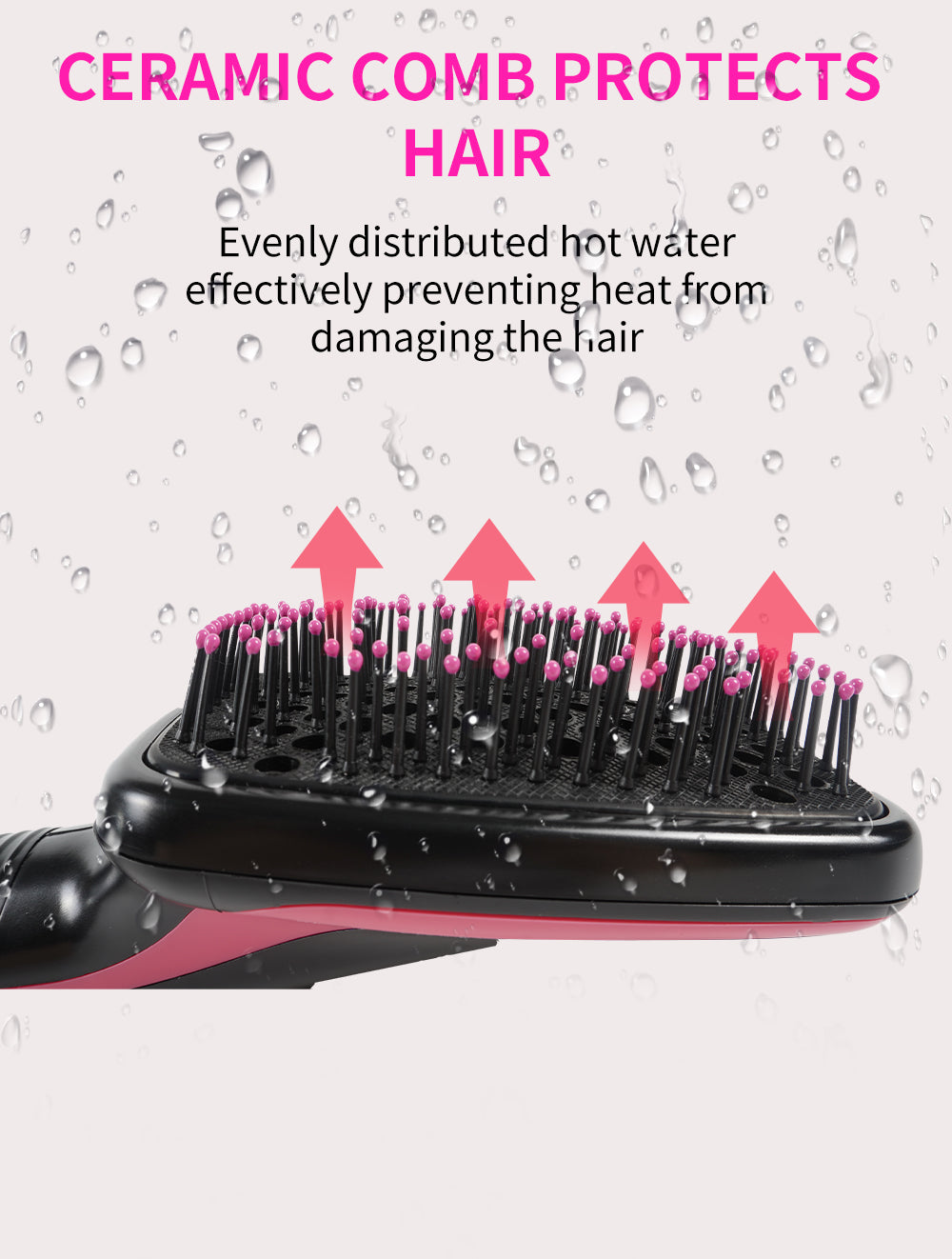 Hair Dryer Brush & Volumizer, Blow Dryer with Comb, Portable Frizz-Free Silky Electric Straightening Hair Dryer