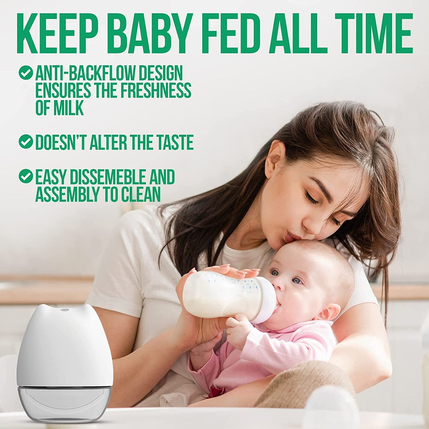 Wearable Breast Pump, Electric Hands Free Portable Breast Pump with 4 Modes, 9 Levels