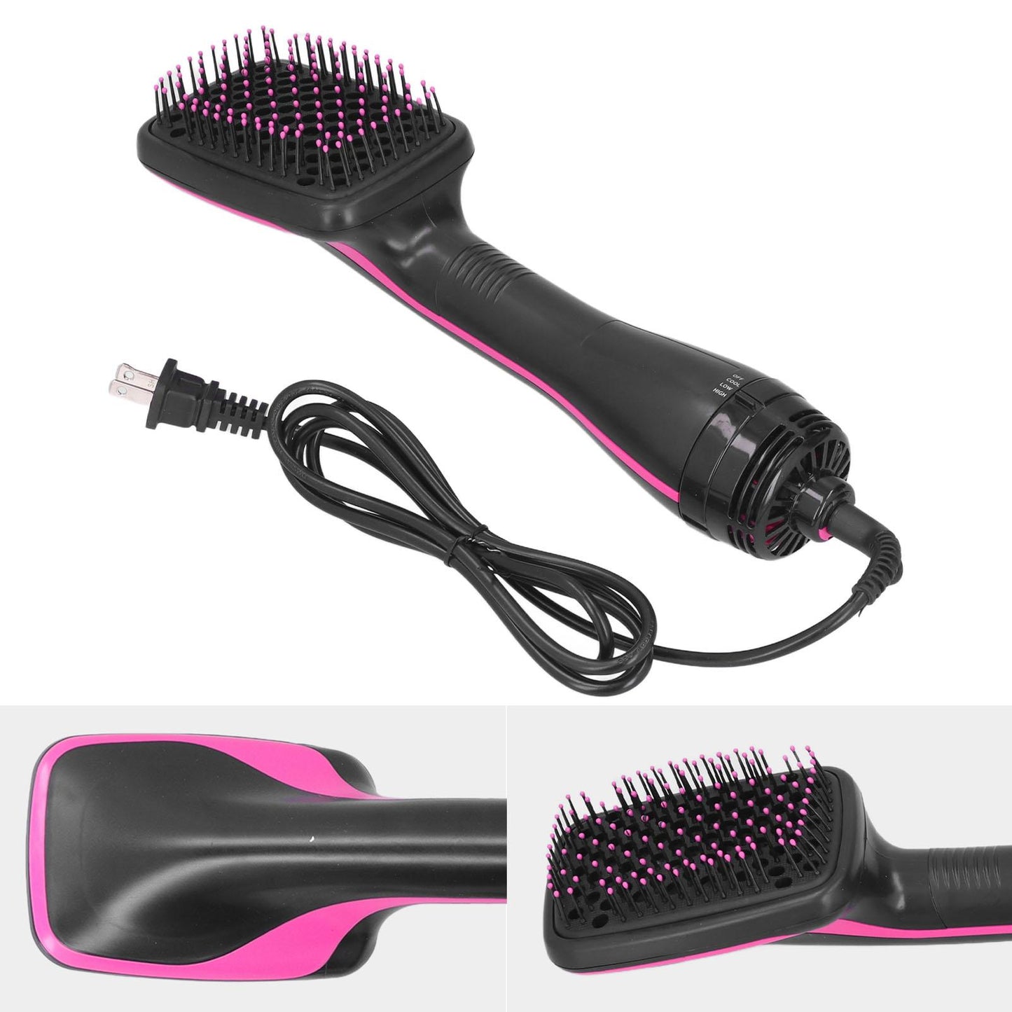 Negative Ion Hair Dryer for Hair Care, Electric Blow Dryer with Comb for Wet Dry Dual Use, Styling Hair Dryer with 3 Temperature Control