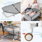 Baby Bassinets, Laverner 4 in 1 Baby Bassinet,Portable Infant Bedside Crib for Newborn with Storage Basket and Wheel for Newborns Girl Boy Infant