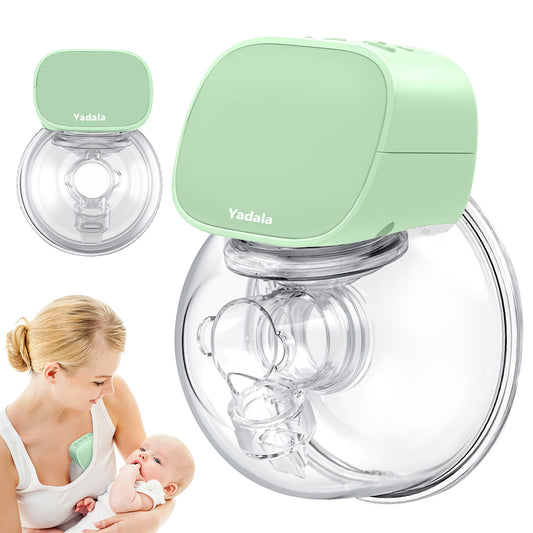 Yadala - S9 Portable Wearable Electric Breast Pump for Baby Feeding, 24mm ,Green