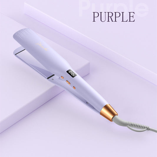 Jungle Wave Flat Iron, 1.75" Extra-Large 3D Floating Ceramic Hair Straightener and Curler with 20 Million cm³ Anion Outlet, Purple