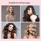 3 Barrel Curling Iron Wand with LCD Temperature Display - Hosey 1 Inch Ceramic Tourmaline Triple Barrels Hair Waver, Dual Voltage Hair Crimper (Pink)