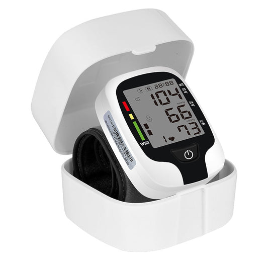 Blood Pressure Monitor With Heart Rate - Automatic BP Wrist Cuff Blood Pressure Machine with Heart Rate, Memory and Carrying Case