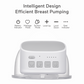 Electric Breast Pump Yadala Wearable Hands-Free Portable Spill-Proof Ultra-Quiet Pain Free Breastfeeding Breast Pump with 2 Mode & 5 Levels, 24mm-Grey