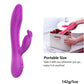 Thrusting  Rabbit Vibrator for Women G Spot Stimulator Sex Toys with 10 Powerful  Tongue Licking Modes Telescopic Heating Function Waterproof Adult Toy for Couples