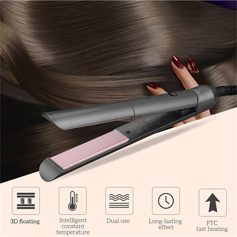 Yadala Flat Iron, 2 in 1 Hair Straightener and Curling Iron, Tourmaline Ceramic Twist Straightening Flat Irons for All Hair Types