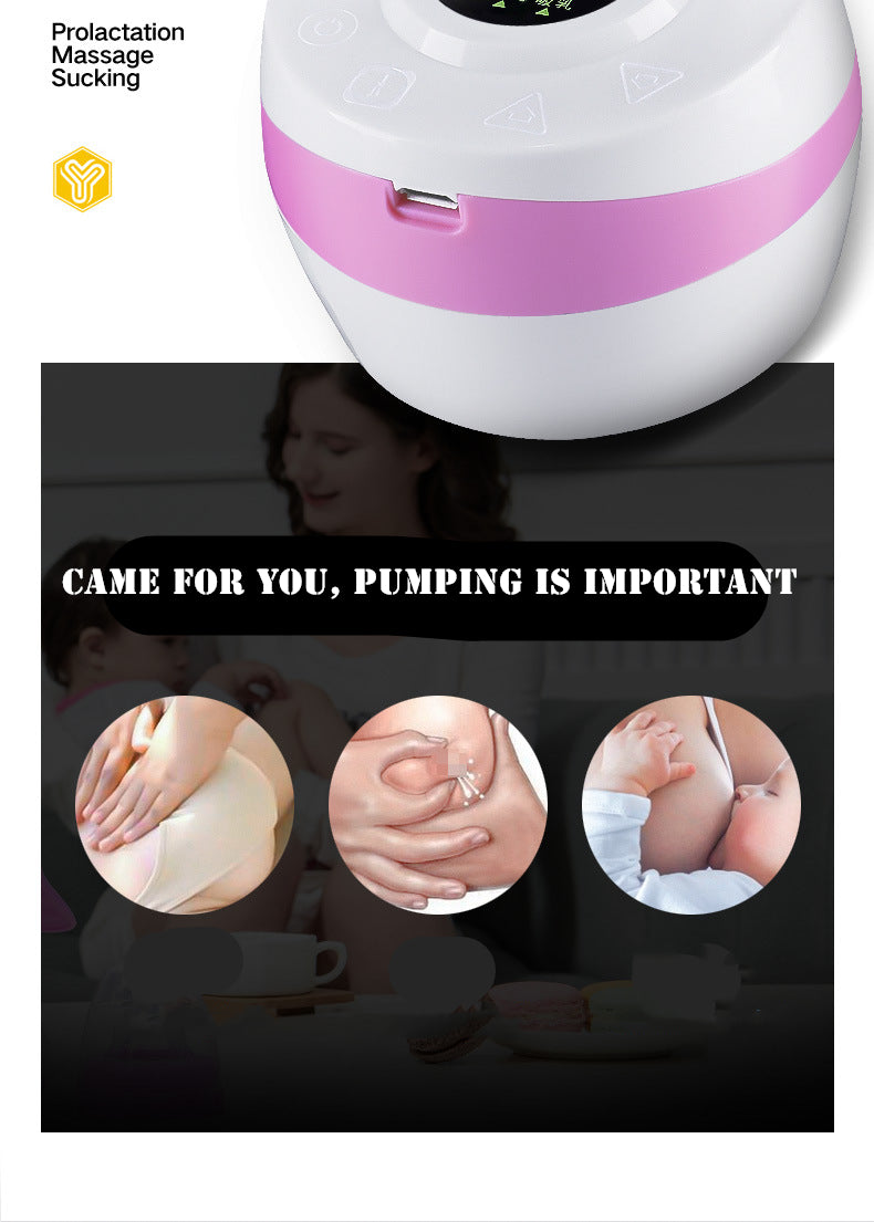 Yadala Electric Breast Pump Portable Breast Feeding Pumps Single Powered 3 Modes Pink