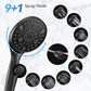 Nasi Shower Head with Handheld, 10-mode High Pressure Handheld Shower Heads with 59 Inch Hose, Hydro Jet Shower Head with Handheld Spray, Matte Removable Camper Shower Head