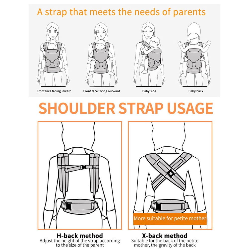 Baby Carrier, OMNI 360 All-in-One Ergonomic Baby Carrier-Black