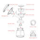 Double Electric Breast Pump, Portable Breast Pump, Rechargeable Breastfeeding Pump with LED Display 9 Speeds and 2 Modes