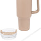 40oz Reusable Vacuum Quencher Tumbler with Straw, Leak Resistant Lid, Insulated Cup, Maintains Cold, Heat, and Ice for Hours