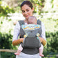 Yadala Baby Carrier, 2-in-1 Detachable Bear-Themed Gray Baby Carrier, Front and Back Backpack for Toddlers