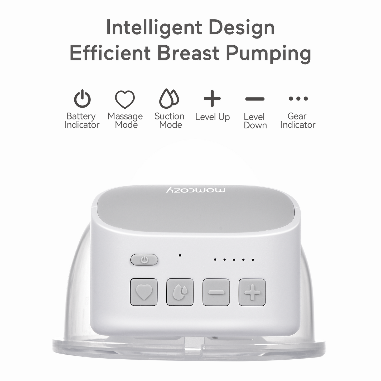 Yadala Wearable Breast Pump - Electric Hands-Free Portable Breastfeeding Breastpump ，Painless Breastfeeding 24mm- Grey
