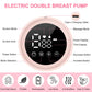 Double Electric Breast Pump, Portable Breast Pump, Rechargeable Breastfeeding Pump with LED Display 9 Speeds and 2 Modes