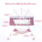 Bassinet for Babies, 4 in 1 Portable Rocking Bassinet with Breathable Net and Harmless Mattress, Quick-Fold Crib for Newborn Girl Boy Infant, Purple