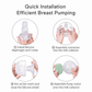Yadala Wearable Breast Pump, Hands Free Portable Wireless Electric Breast Pump with 2 Modes 5 Levels and Breastmilk Storage Bags