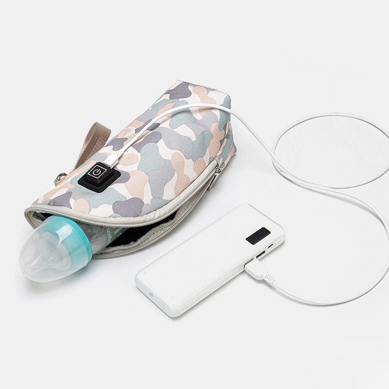 Baby Bottle Warmers Portable Travel USB Insulation Warmer Bag Infant Feeding Milk Bottle Heated Baby Accessories chauffe biberon