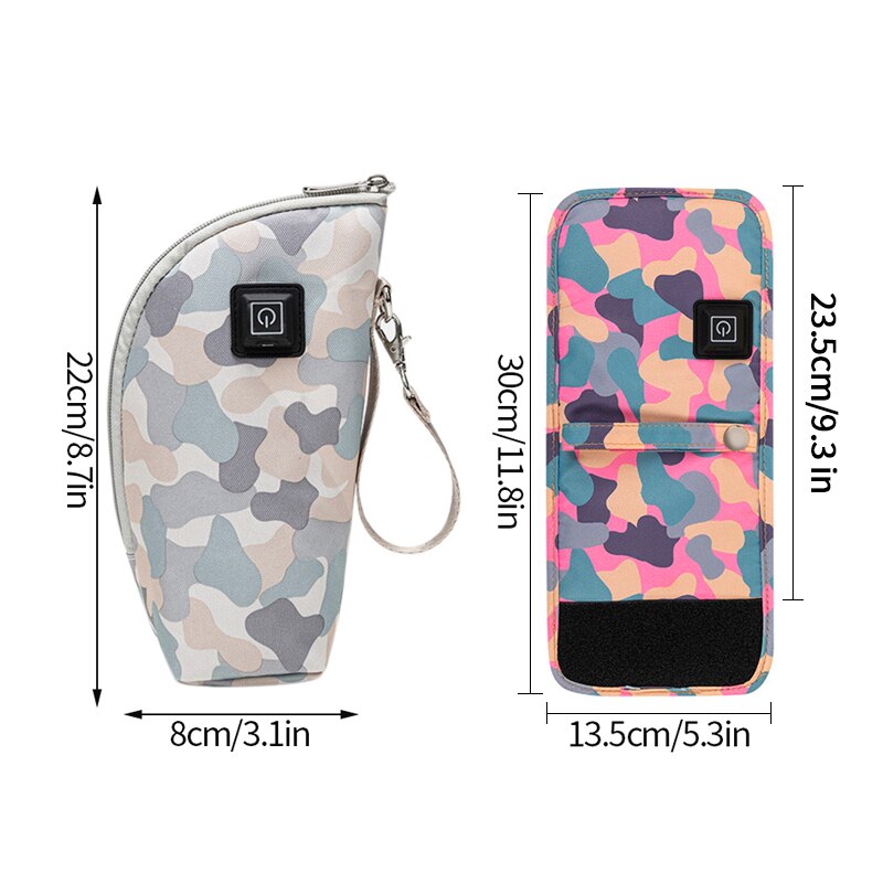 Baby Bottle Warmers Portable Travel USB Insulation Warmer Bag Infant Feeding Milk Bottle Heated Baby Accessories chauffe biberon