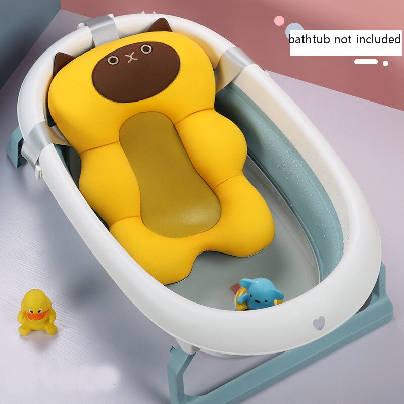 Baby Shower Bath Tub Pad Non-Slip Bathtub Mat Newborn Safety Nursing Security Bath Support Soft Comfort Body Cushion Mat Pillow