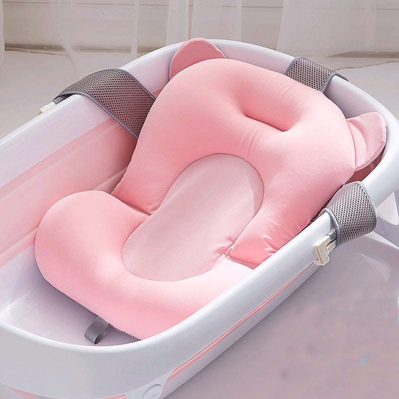 Baby Shower Bath Tub Pad Non-Slip Bathtub Mat Newborn Safety Nursing Security Bath Support Soft Comfort Body Cushion Mat Pillow