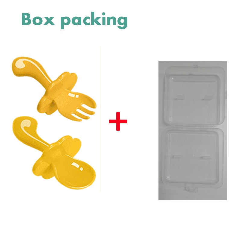Baby Tableware Box Portable Flip Cover Type Cutlery Case Kitchen Children Utensils Dinnerware Bag Dinner Set Dropshipping