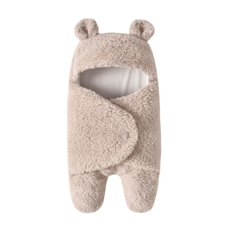 Cute Newborn Baby Boys Girls Blankets Plush Swaddle Wrap Ultra-Soft Fluffy Fleece Sleeping Bag Cotton Soft Bedding Baby Stuff