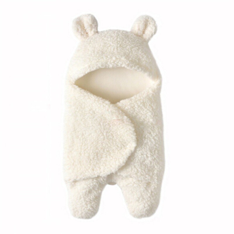 Cute Newborn Baby Boys Girls Blankets Plush Swaddle Wrap Ultra-Soft Fluffy Fleece Sleeping Bag Cotton Soft Bedding Baby Stuff