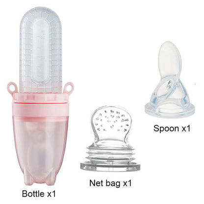 Newborn Fresh Food Nibbler Feeder Baby Boy Girl Pacifier Soother Safety Nipple Mesh Bag Spoon Chew Fruits Chupeta Soother