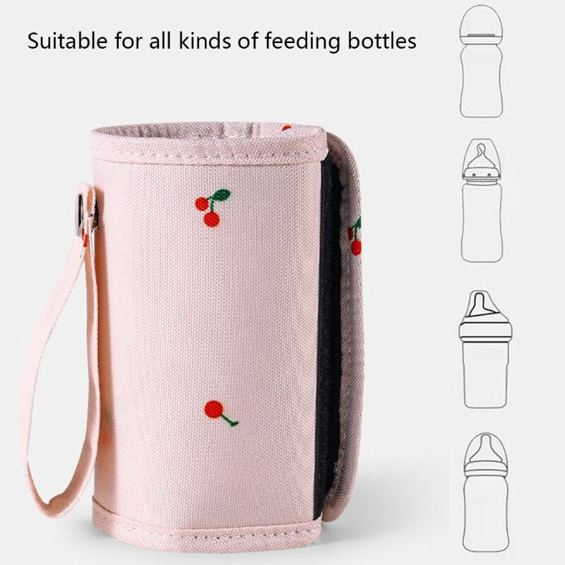 Portable USB Baby Bottle Warmer Bag Travel Milk Warmer Infant Feeding Bottle Thermostat Food Warm Cover