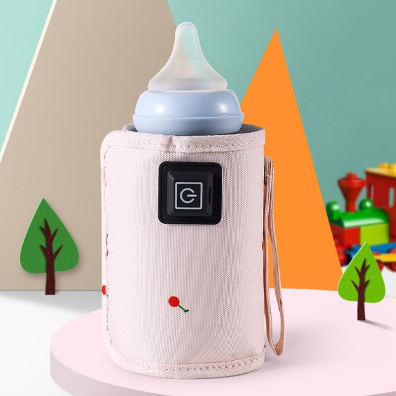 Portable USB Baby Bottle Warmer Bag Travel Milk Warmer Infant Feeding Bottle Thermostat Food Warm Cover