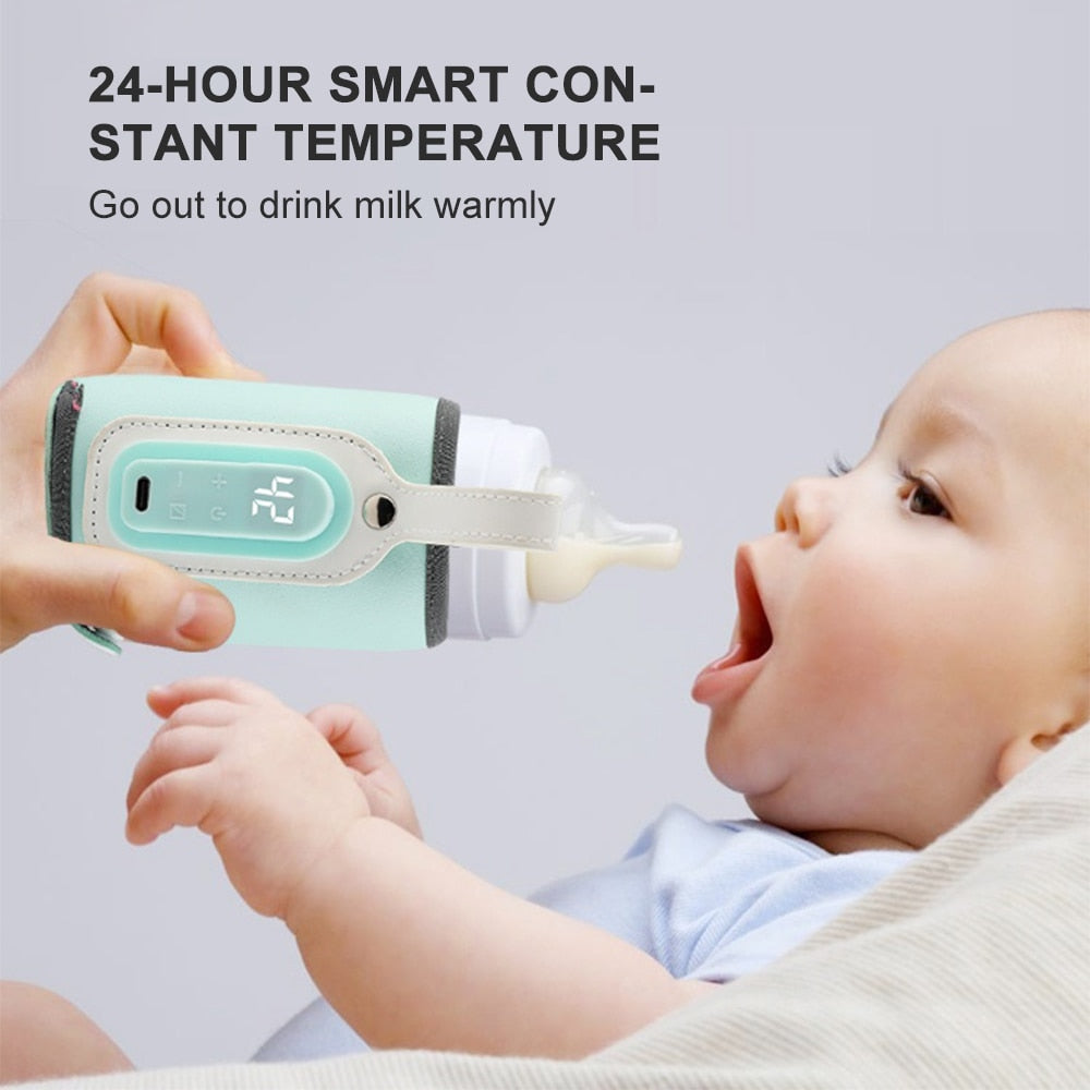 Portable USB Milk Water Warmer Travel Stroller Insulated Bag Baby Nursing Bottle Heater Low Current Heating Heating Safety