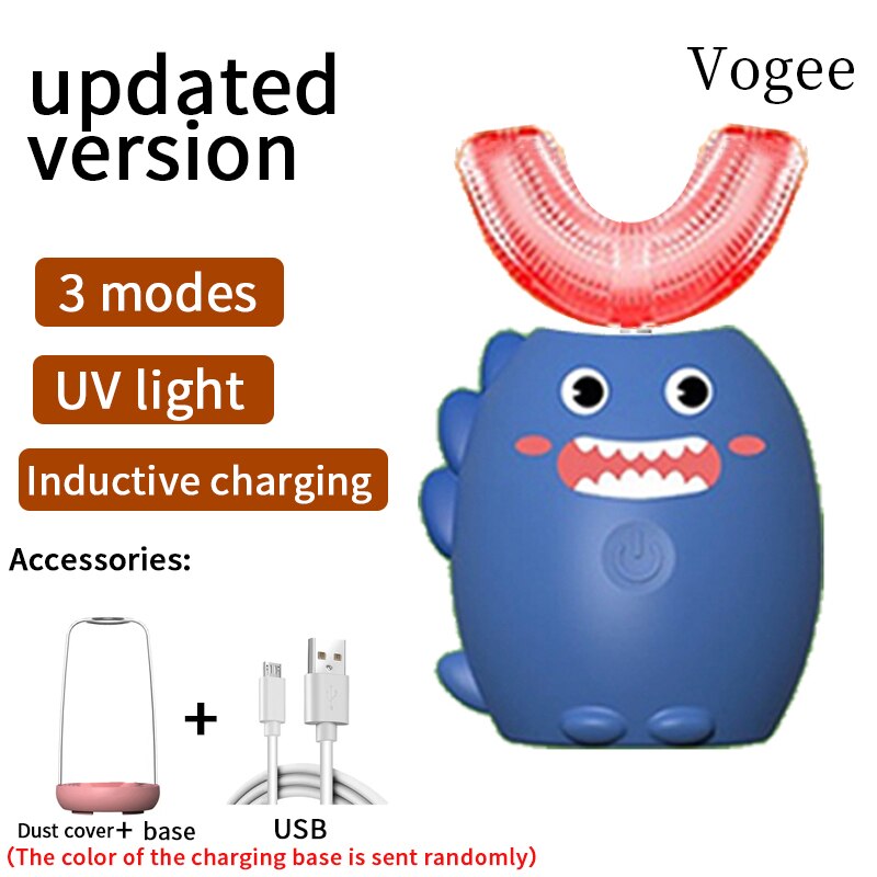 Smart Children Electric Toothbrush Ultrasonic Teeth Toothbrush Cartoon Pattern Kids Soft Silicone Xaomi U 360 Degree Brush Gift