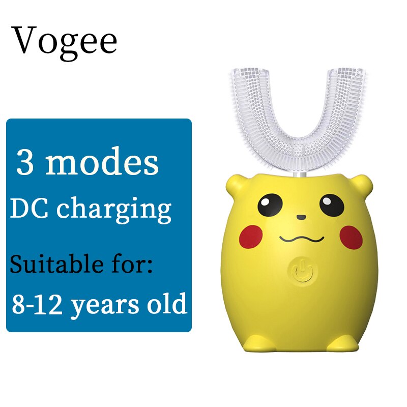 Smart Children Electric Toothbrush Ultrasonic Teeth Toothbrush Cartoon Pattern Kids Soft Silicone Xaomi U 360 Degree Brush Gift