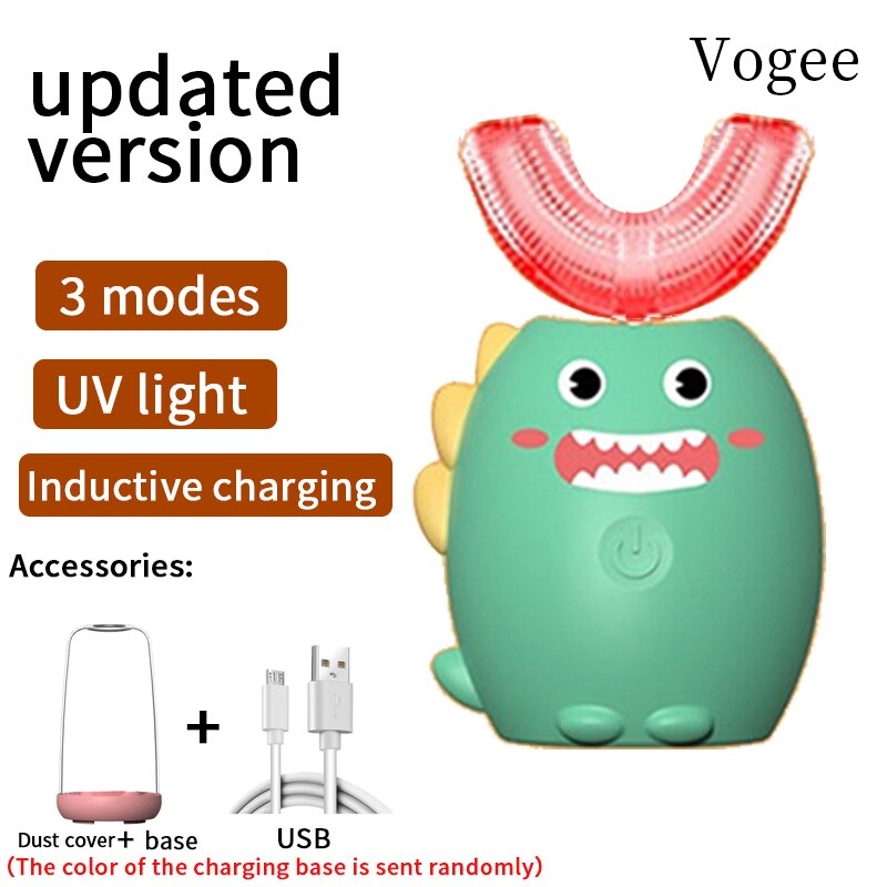 Smart Children Electric Toothbrush Ultrasonic Teeth Toothbrush Cartoon Pattern Kids Soft Silicone Xaomi U 360 Degree Brush Gift