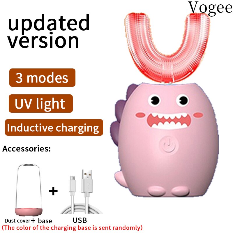 Smart Children Electric Toothbrush Ultrasonic Teeth Toothbrush Cartoon Pattern Kids Soft Silicone Xaomi U 360 Degree Brush Gift