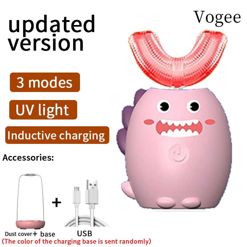 Smart Children Electric Toothbrush Ultrasonic Teeth Toothbrush Cartoon Pattern Kids Soft Silicone Xaomi U 360 Degree Brush Gift