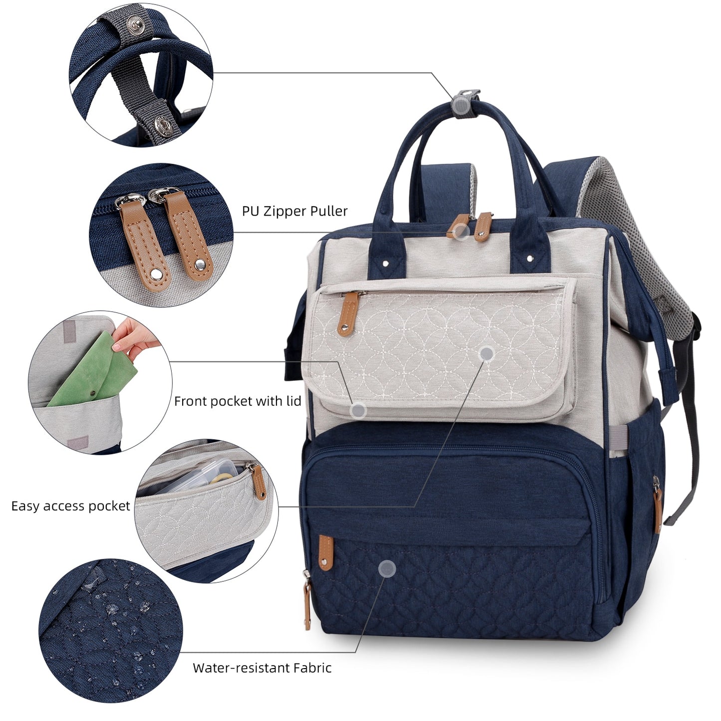 Waterproof Outdoor Travel Diaper Bags Nappy Backpack Bag Mummy Large Capacity Bag Mom Baby Multi-function For Baby Care