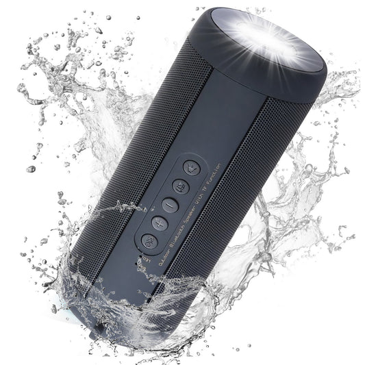 Portable Wireless Bluetooth Speaker With Flashlight Function, IPX7 Waterproof Bluetooth Speaker