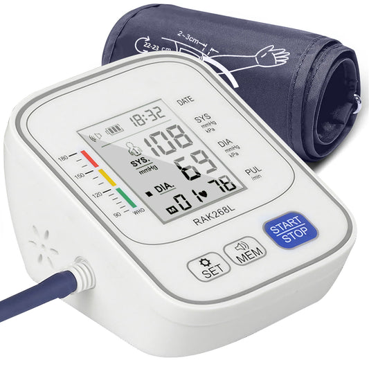 Laverner Blood Pressure Cuff, Upper Arm Blood Pressure Monitor BP Machine, Accurate Automatic High Blood Pressure Machine with USB Cable, Pulse Rate Monitor for Home Use